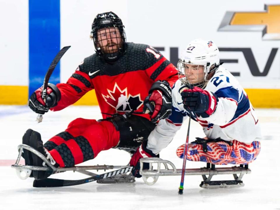 Sunday's gold-medal matchup between Canada and the United States marked the sixth straight final between the rivals at the world Para hockey championship, with the Americans winning their third straight world title. (@HockeyCanada/Twitter - image credit)