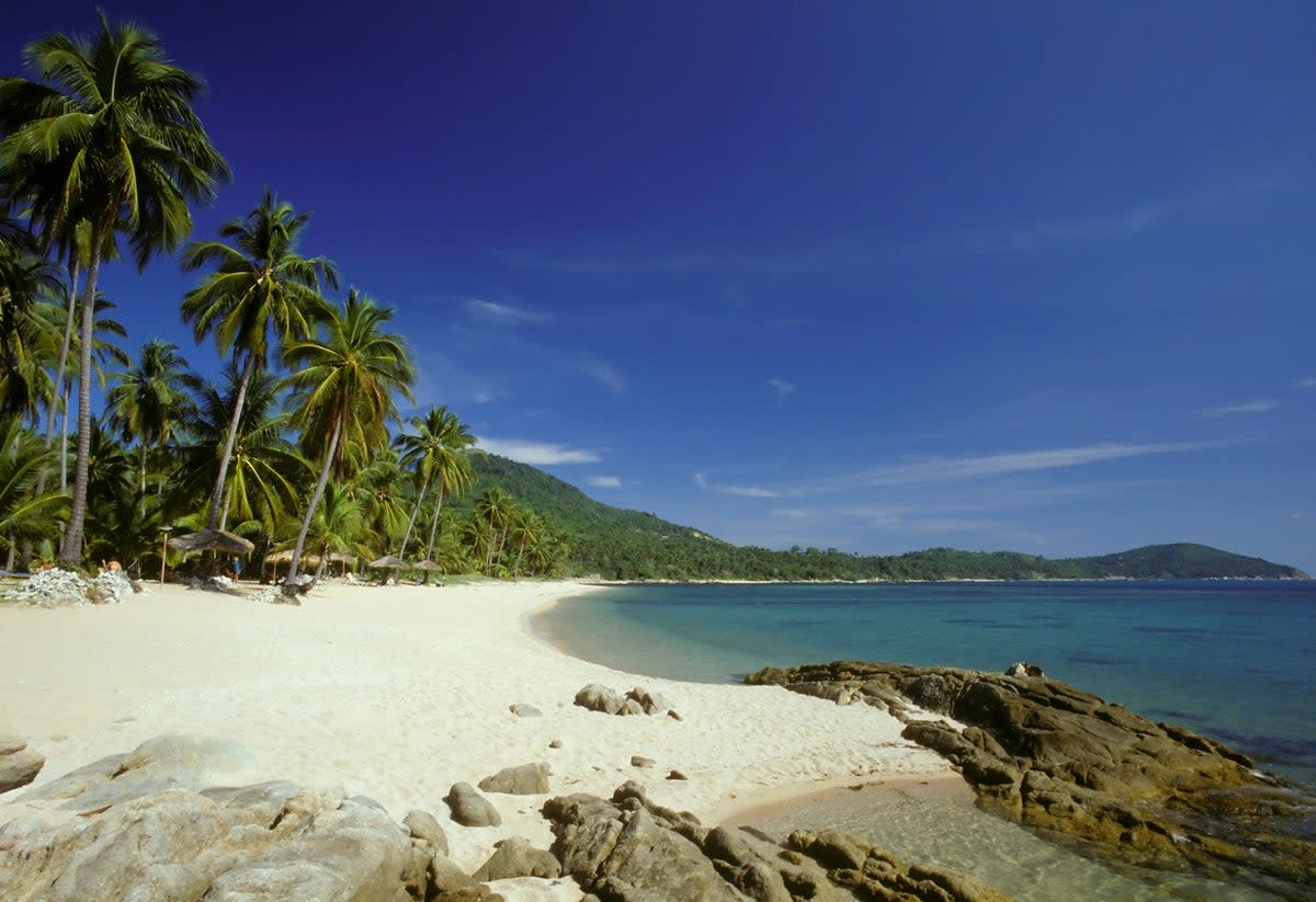 The pristine white sands of Chaweng Beach in Koh Samui, Thailand (Getty)