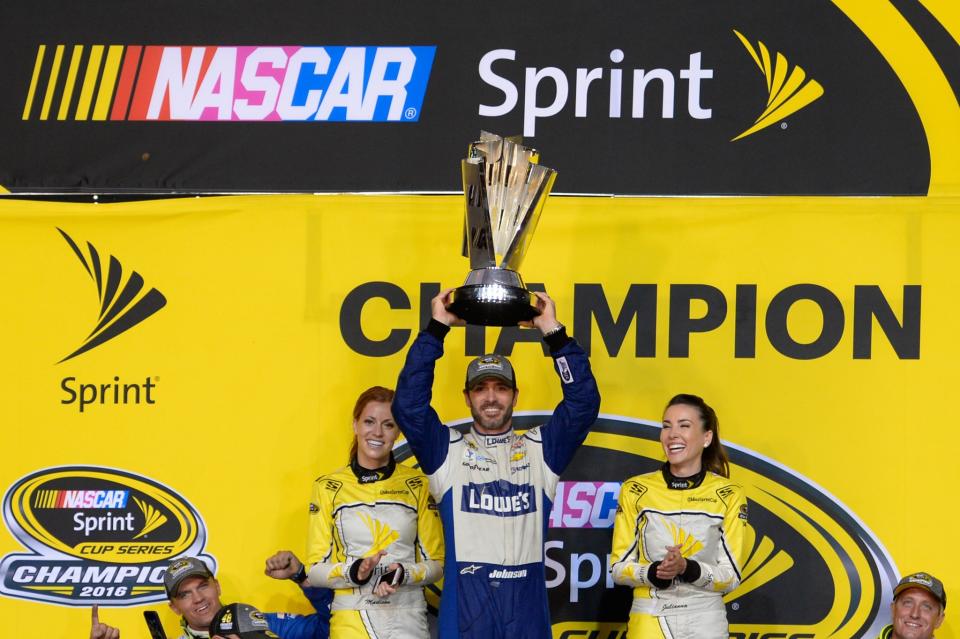 Jimmie Johnson has won seven Cup titles in 14 seasons. (Getty)