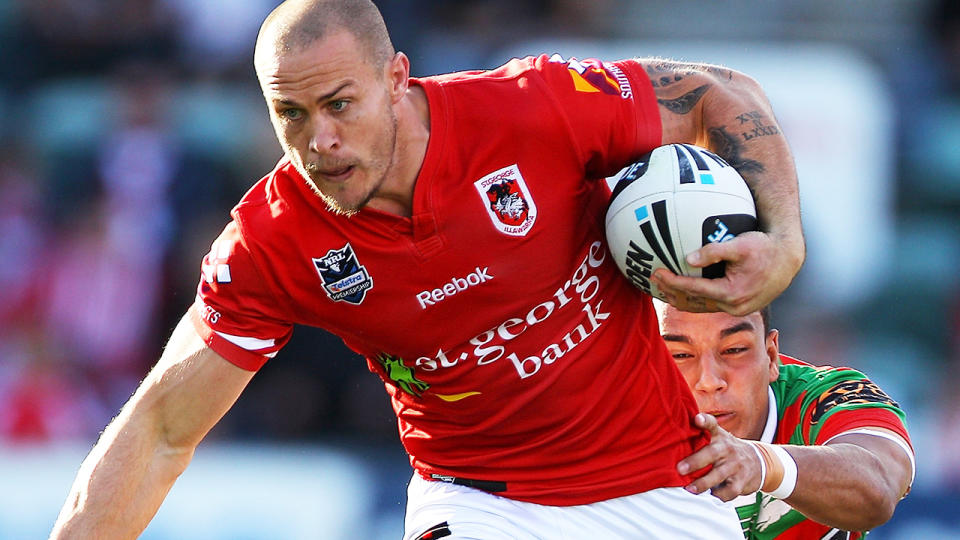 Matt Cooper, pictured here in action for the St George Illawarra Dragons in 2011.