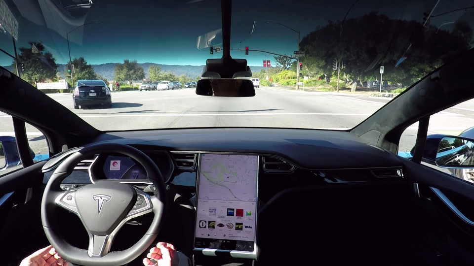 tesla enhanced autopilot video