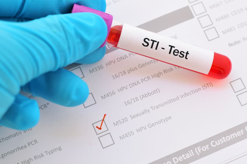 Blood sample for sexually transmitted infection (STI) test