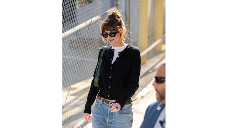 Dakota Johnson was spotted supporting Chris Martin at Coldplay