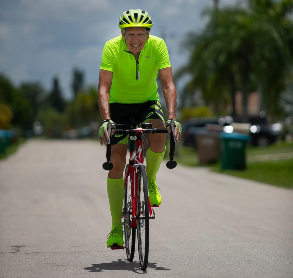 Cape Coral resident and cyclist Sam Jones said cyclists should know how to change a flat – “Because you’re going to get one” – and have the proper equipment to take the wheel off and change the innertube.