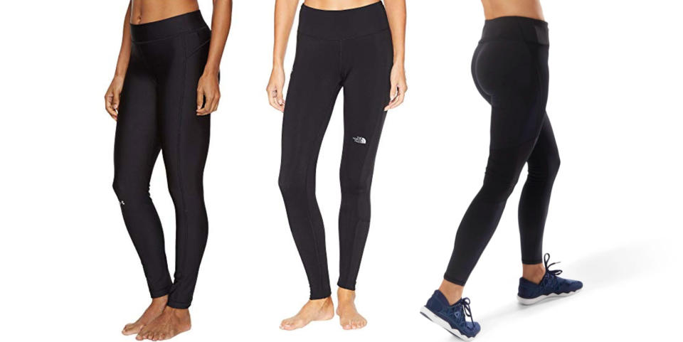 Warm workout tights are a must-have for exercising during the winter. (Photos: Zappos, Zappos, Reebok)