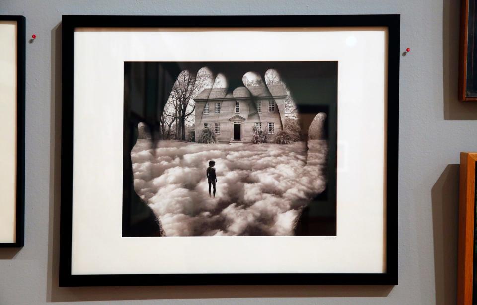 An untitled work by artist/photographer Jerry Uelsmann, acquired in 1991, at the Polk Museum of Art in Lakeland, Florida July 13, 2016.