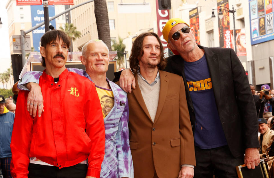 Red Hot Chili Peppers have been honoured with a star on the Hollywood Walk of Fame credit:Bang Showbiz