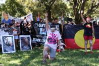 Protesters gather on Australia Day in Sydney