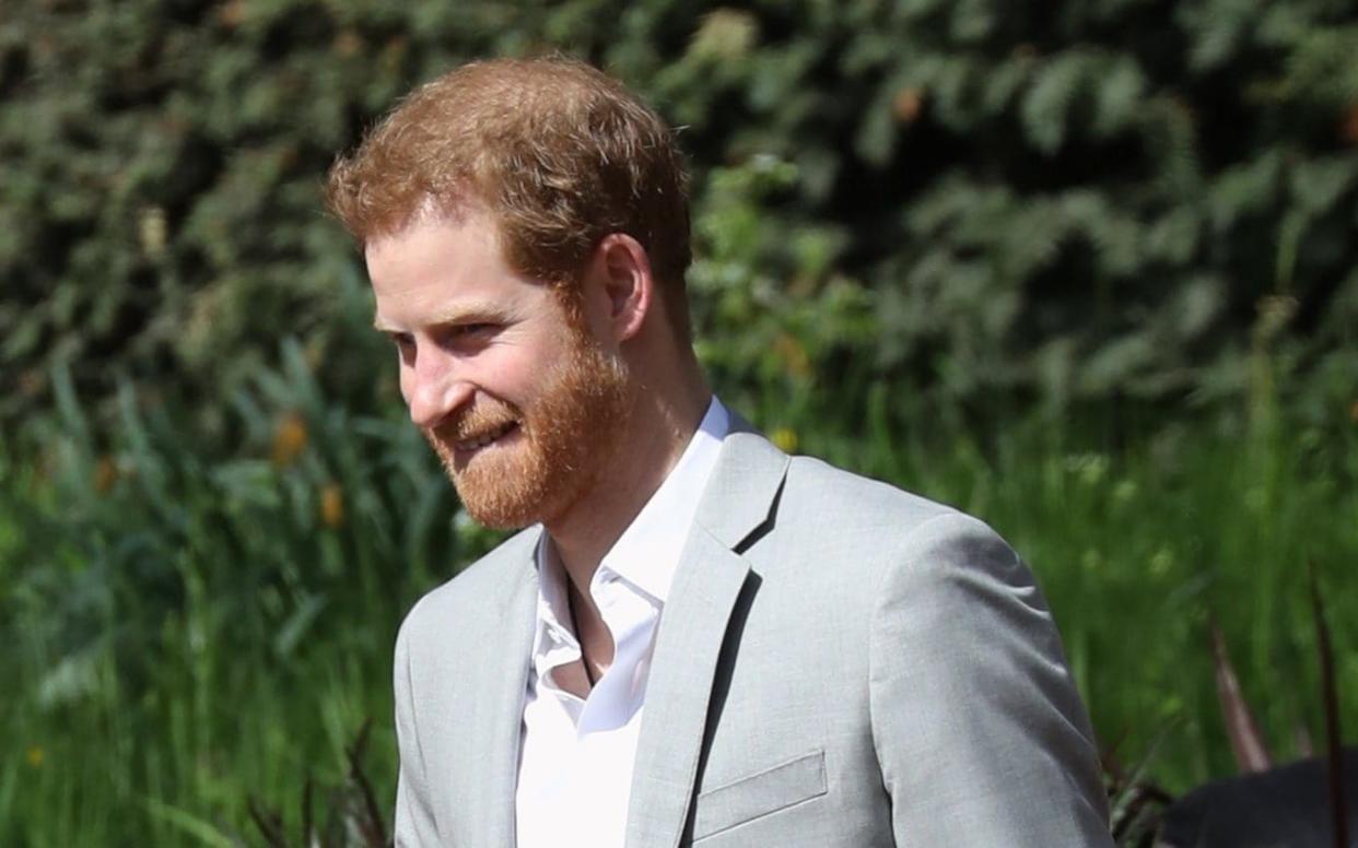 Prince Harry arrives at the marathon - i-Images Picture Agency