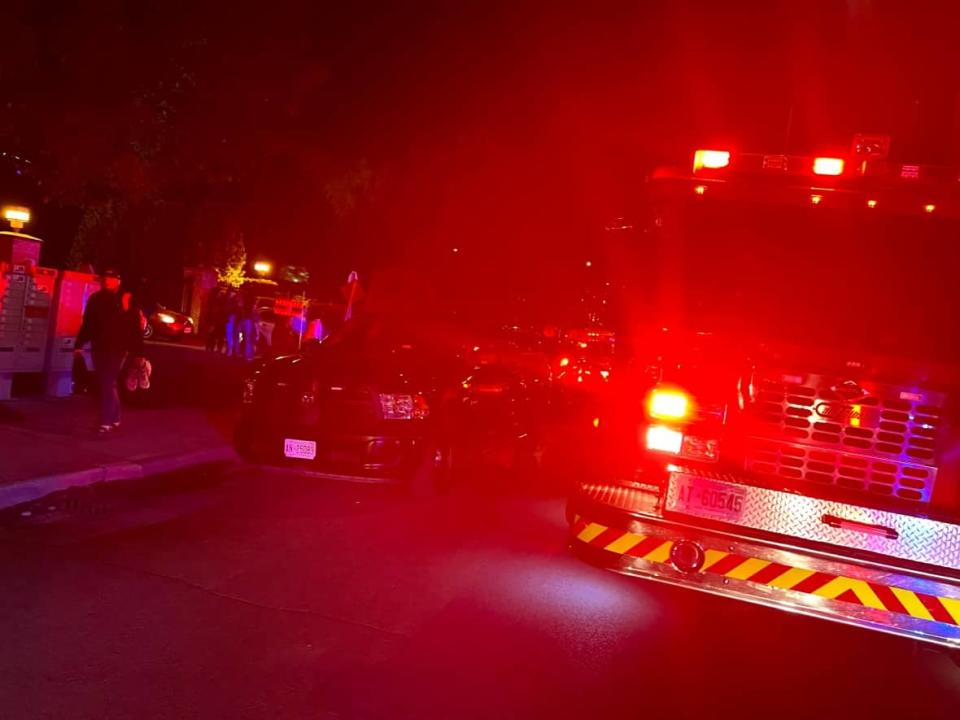 Fans were evacuated from Labatt Memorial Park in the fifth inning of the London Majors game on Friday night due to an unspecified emergency.  (Andrew Lupton/CBC News - image credit)