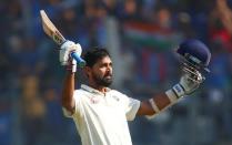 Cricket - India v England - Fourth Test cricket match - Wankhede Stadium, Mumbai, India - 10/12/16. India's Murali Vijay celebrates his century. REUTERS/Danish Siddiqui