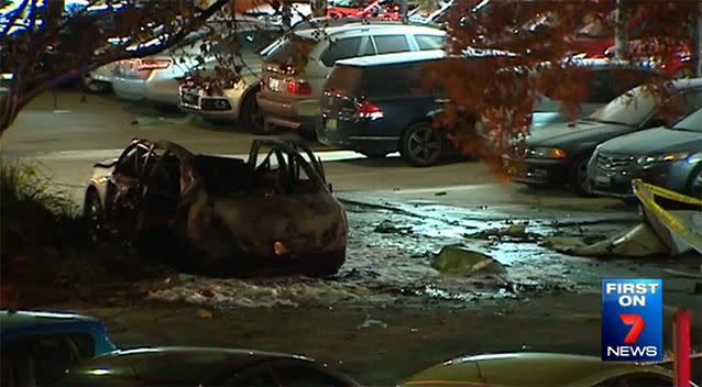 Winston and the driver of the vehicle were rushed to hospital after the explosion. Photo: 7 News