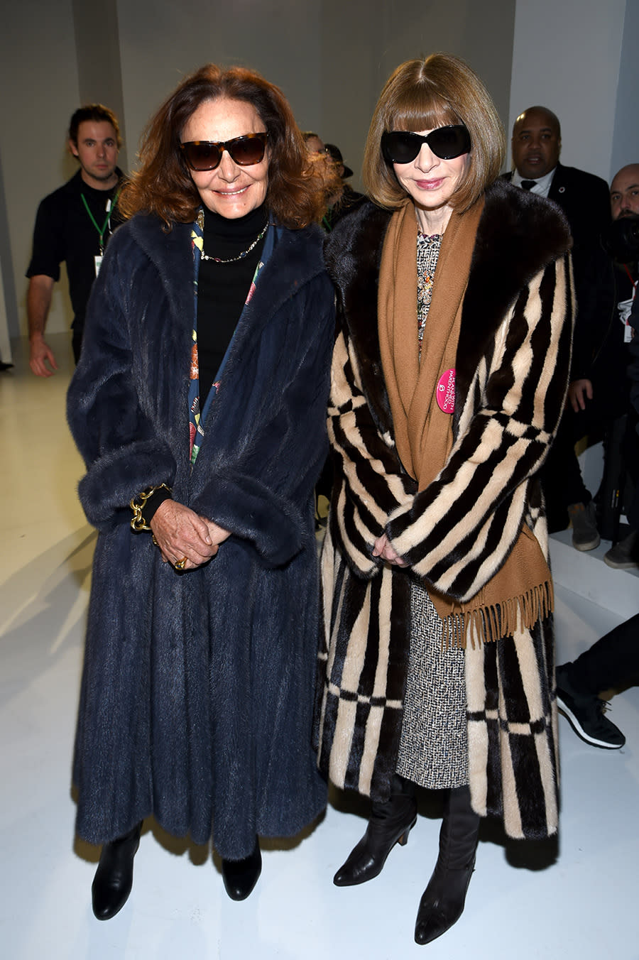 Designer Diane von Furstenberg and Vogue editor-in-chief Anna Wintour