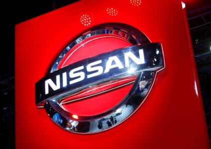 FILE PHOTO: The Nissan logo is seen at the company's display area during the North American International Auto Show in Detroit, Michigan, U.S., January 10, 2017.  REUTERS/Mark Blinch/File Photo