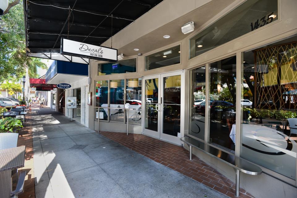 Duval's Fresh. Local. Seafood., which specializes in its namesake cuisine, is at 1435 Main St. in Sarasota.