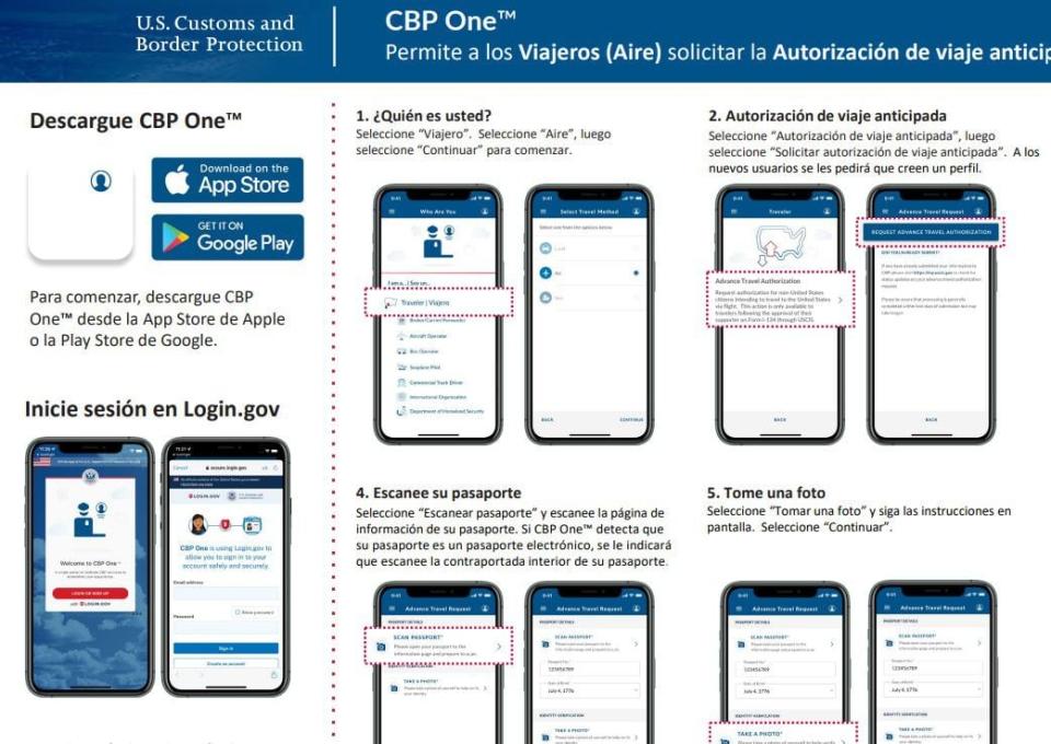 La app CBP One permite programar citas y otros servicios