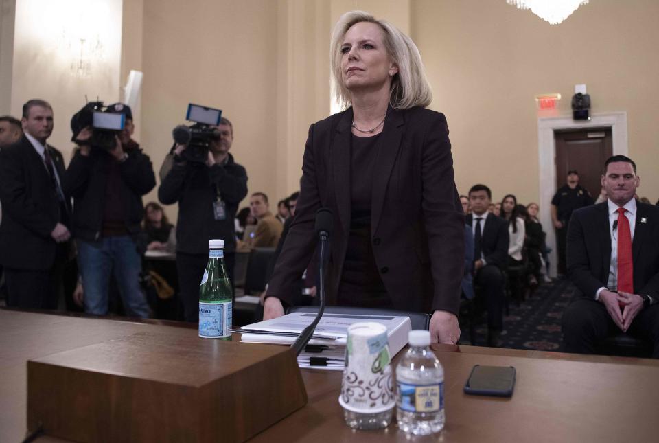 Homeland Security Secretary Kirstjen Nielsen testifies before the House Homeland Security Committee on border security on Capitol Hill in Washington, D.C., on March 6, 2019.