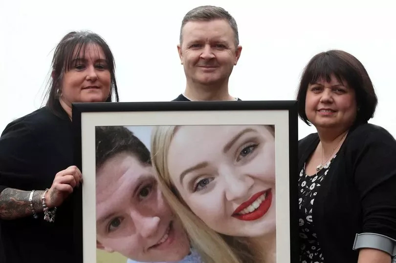 The parents of Chloe Rutherford and Liam Curry, who tragically died in the Manchester Arena attack. Pictured from left are Caroline Curry, and  Lisa and Mark Rutherford