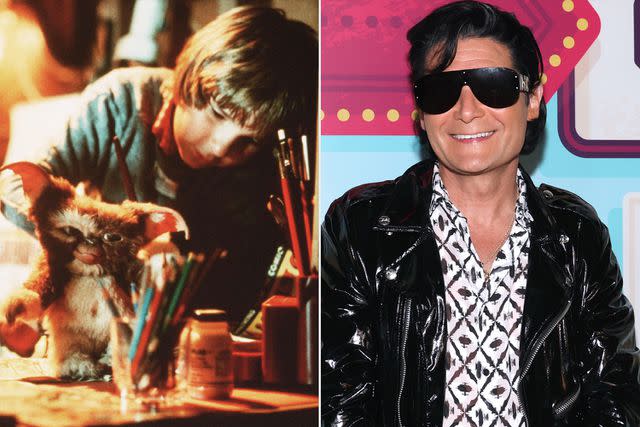 <p>Warner Bros/Kobal/Shutterstock; Phillip Faraone/Getty </p> Corey Feldman in 1984's 'Gremlins' and in 2023