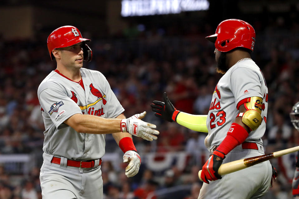 The St. Louis Cardinals defeated the Atlanta Braves 7-6 in Game 1 of the NLDS. (Photo by Kevin C. Cox/Getty Images)