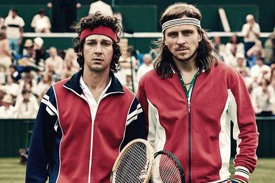 Borg vs. McEnroe (2017), de Janus Metz, una de las películas centradas en el deporte blanco que pueden encontrarse en Apple TV