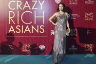 <p>Malaysian actress Carmen Soo poses for photographers at the Singapore premiere of ‘Crazy Rich Asians’ on 21 August 2018. (PHOTO: Yahoo Lifestyle Singapore) </p>