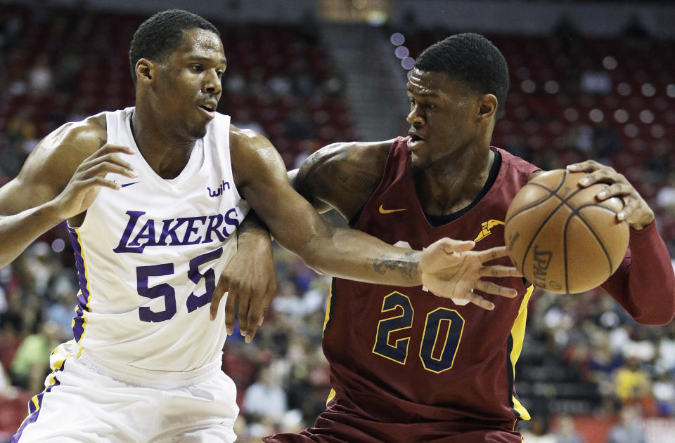 Former Kansas recruit Billy Preston (right) has been competing for a roster spot with the Cavaliers. (AP)