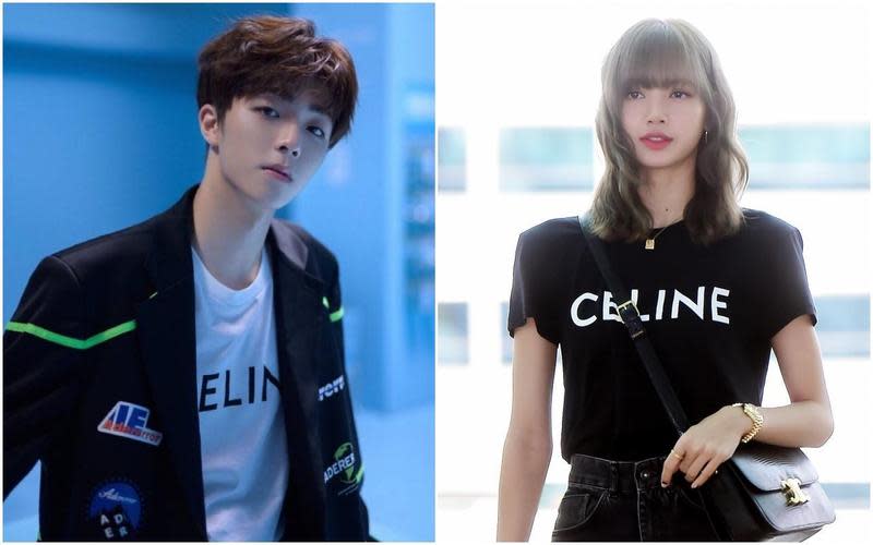 陳立農（左）、Lisa都穿著CELINE LOGO T-Shirt，展現簡潔時尚。（CELINE提供）