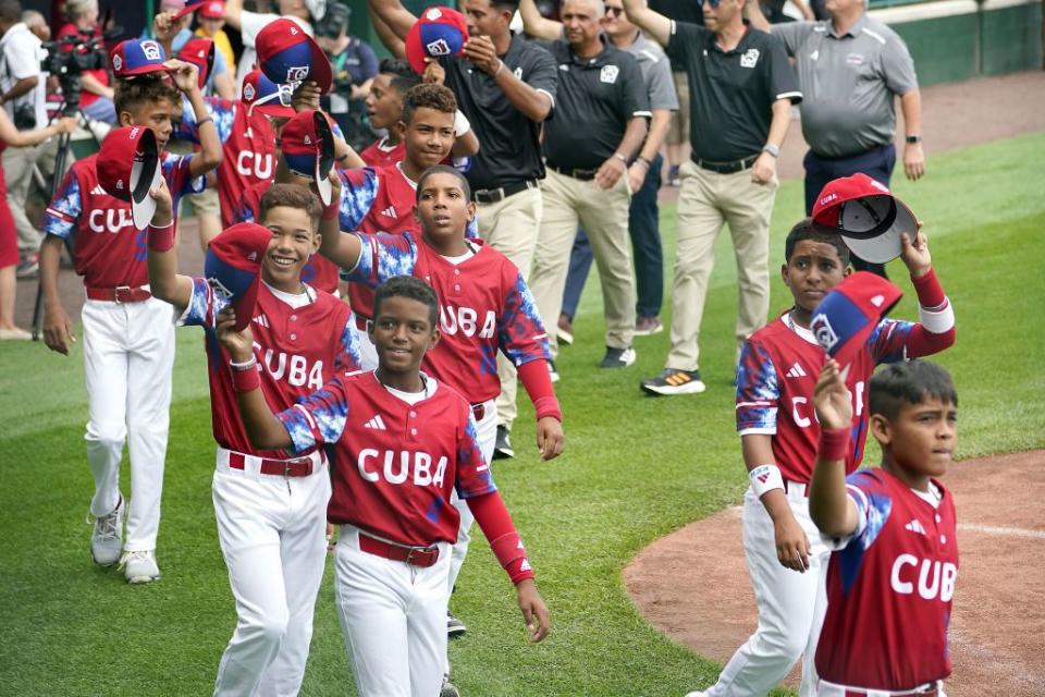 古巴少棒代表隊參加威廉波特少棒賽。（美聯社）