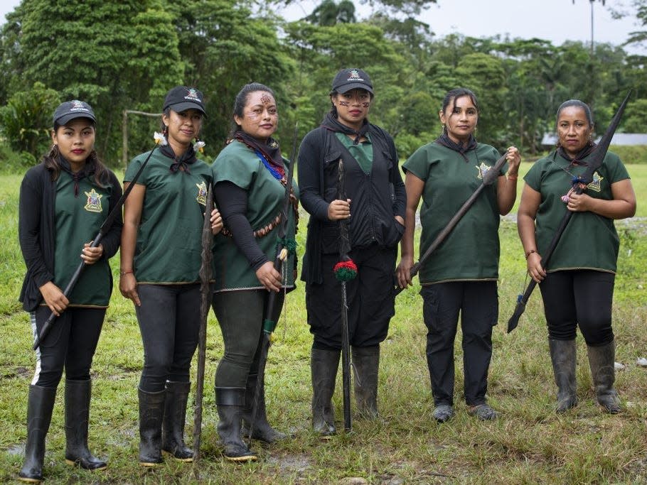 Alexandra Narvaez and members of La Guardia