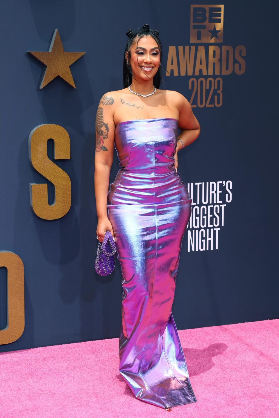 Queen Naija attends the 2023 BET Awards.