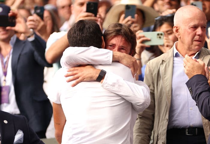 Las lágrimas de Juan Carlos Ferrero tras el triunfo de Carlos Alcaraz