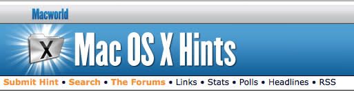 Title bar from Mac OS X Hints website