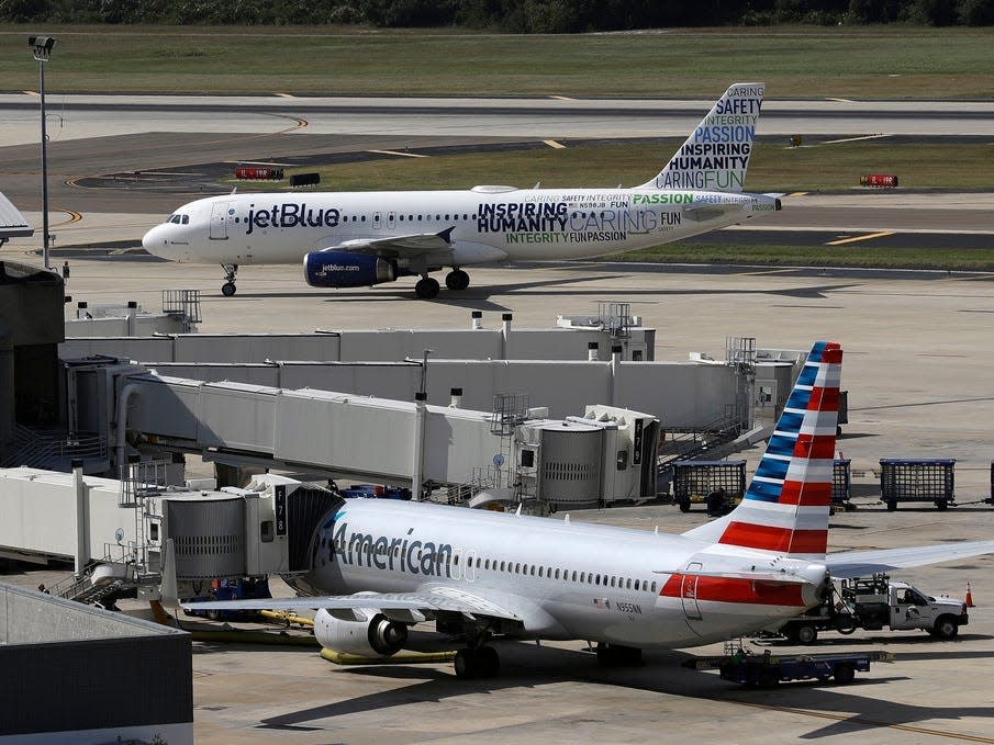 American Airlines and JetBlue Airways