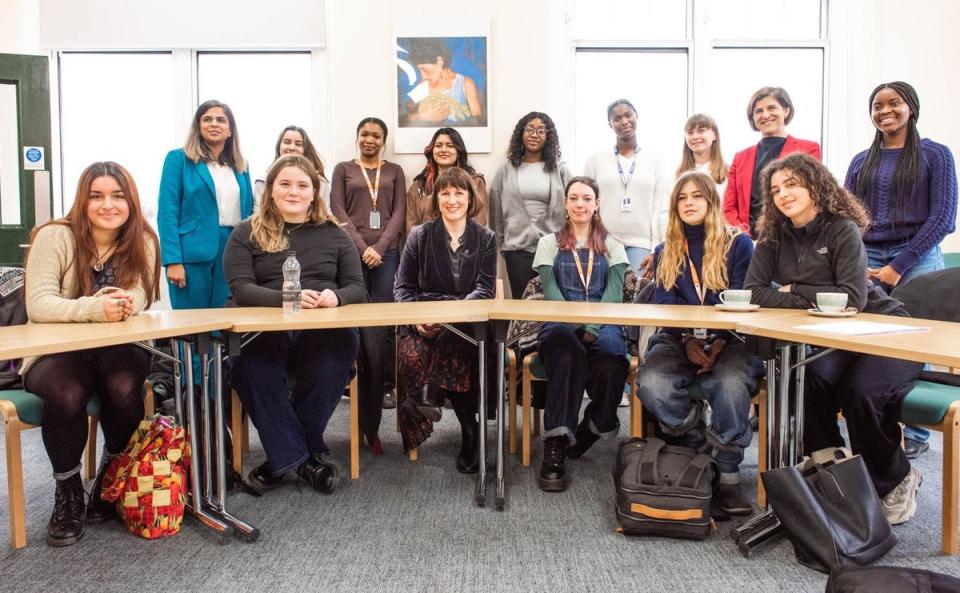 Rachel Reeves visited Woodhouse college in North Finchley on International Women’s Day (Evening Standard)