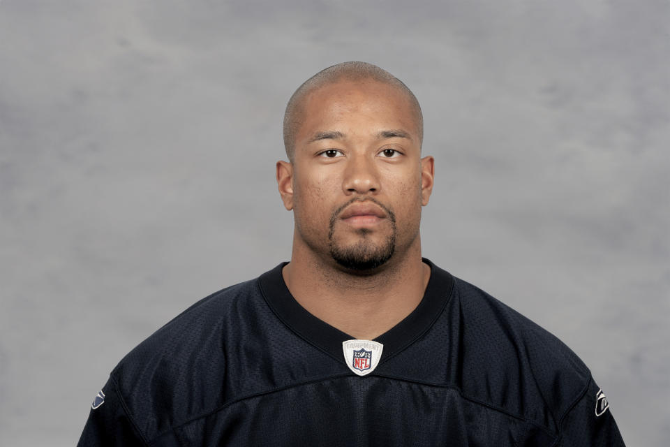FILE - This is an April 16, 2009, file photo showing then-Chicago Bears NFL football team member Marcus Freeman. Notre Dame is counting on new defensive coordinator Marcus Freeman to groom a hungry unit in hopes of another trip to the College Football Playoff and the school’s first national championship since 1988. (AP Photo/File)