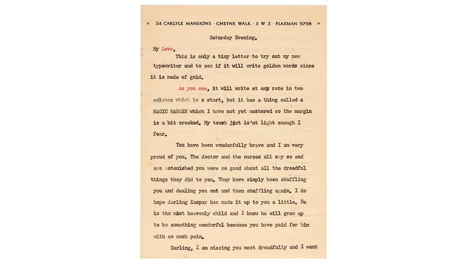 One of Ian Fleming's letters to his wife Ann