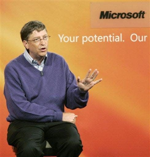 Microsoft Corp. Chairman Bill Gates announces Thursday, June 15, 2006, in Redmond, Wash., that he will transition from day-to-day responsibilities at the company he co-founded to concentrate on the charitable work of the Bill & Melinda Gates Foundation.