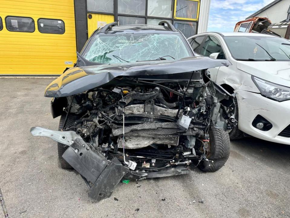 Eastern Daily Press: The damage to the car following the crash 