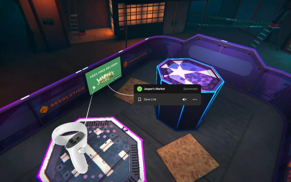 Oculus Quest in-app ads