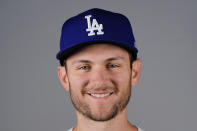 FILE - This is a photo of Trea Turner of the Los Angeles Dodgers baseball team, March 17, 2022. The Philadelphia Phillies landed Trea Turner on Monday, Dec. 5, 2022, agreeing to a $300 million, 11-year contract with the dynamic shortstop. (AP Photo/Ross D. Franklin, File)