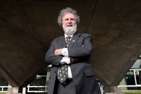 Sir Robert Watson, a British environmental scientist who chairs the IPBES (Intergovernmental Science-Policy Platform on Biodiversity and Ecosystem Services), poses during an interview with Reuters ahead of the launch of a landmark report on the damage done by modern civilisation to the natural world at the UNESCO headquarters in Paris, France, May 5, 2019. REUTERS/Charles Platiau