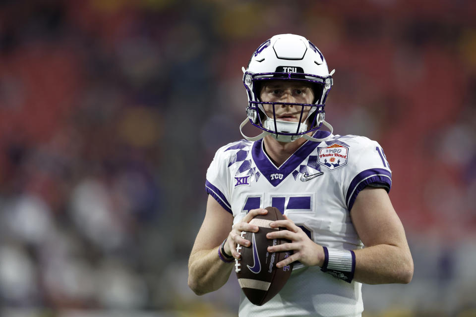 TCU is one of the best teams against the spread in college football in 2022. Can the Horned Frogs cover against Georgia in the national championship? (Photo by Chris Coduto/Getty Images)