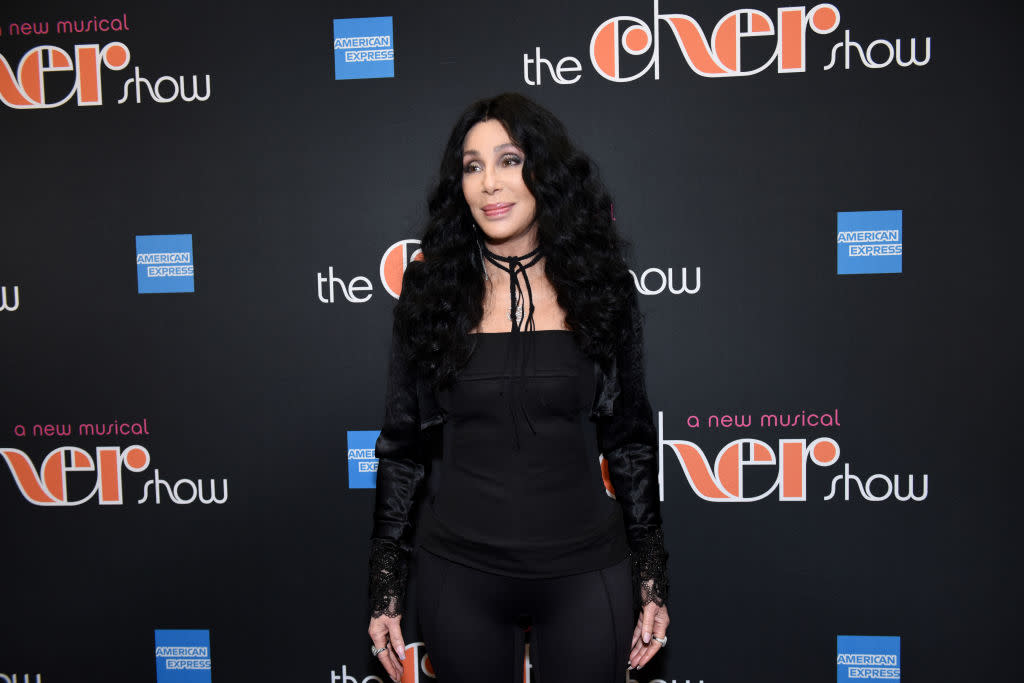 Cher isn't joining the 'grey hair, don't care' band wagon any time soon, pictured in December 2018. (Getty Images)