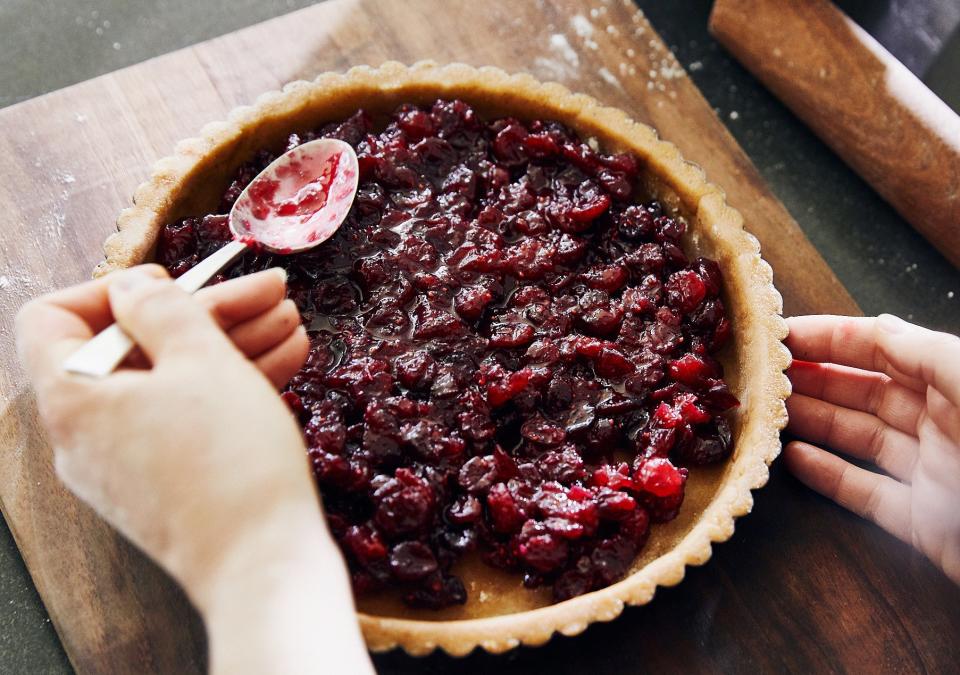 The tart filling is surprisingly easy to make.