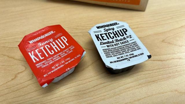 Whataburger Condiments, Fancy Ketchup, Spicy Ketchup pack of 2 