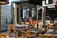 <p>Dine alfresco at Hackney's favourite Italian, <a href="https://www.ombrabar.restaurant/" rel="nofollow noopener" target="_blank" data-ylk="slk:Ombra;elm:context_link;itc:0;sec:content-canvas" class="link ">Ombra</a>, on their terrace with views of Regents Canal. Indulge in moreish cured meats and fresh, silky pasta dishes, like their Tonnarelli dish, a thick, unctuous pasta with gambero rosso (Sicilian red prawns). Pairing with one of their regional spritz like the wine-spiked Sbaglito is a Milan-inspired must.</p>