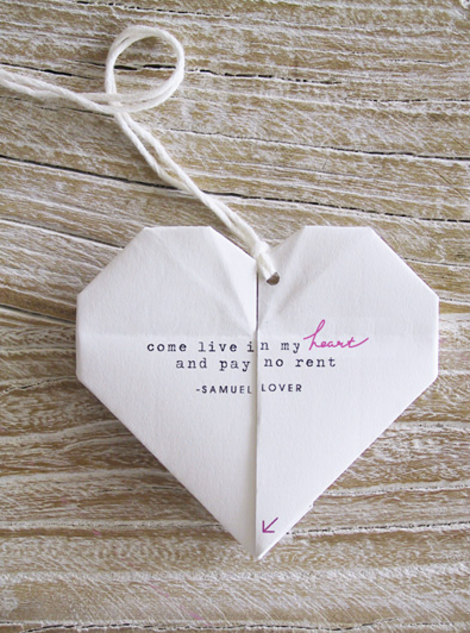 Origami Heart Love Note