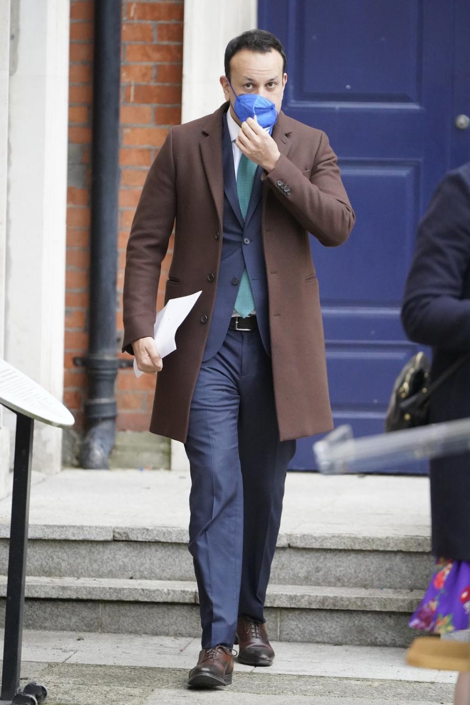 Tanaiste Leo Varadkar after a Cabinet meeting at Dublin Castle on Tuesday (Niall Carson/PA) (PA Wire)