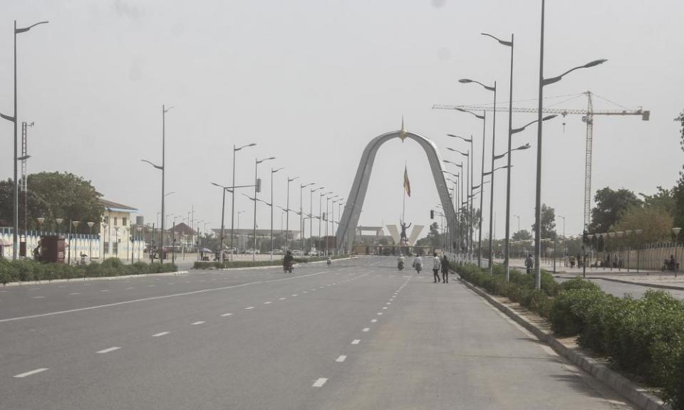 Deserted roads in the usually bustling centre of N’Djamena, Chad.